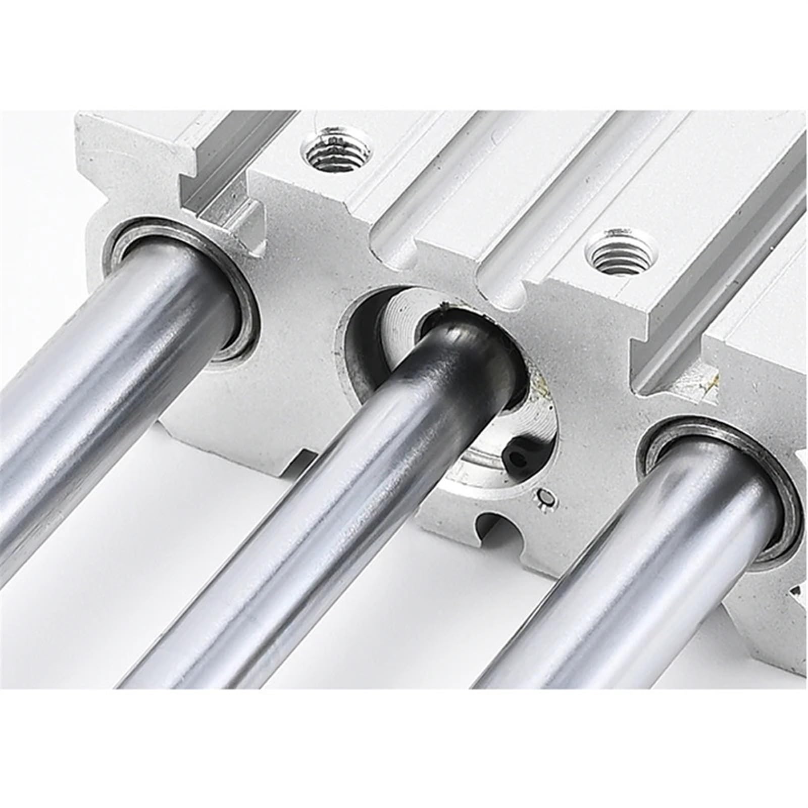 Cilindro Pneumatico Compatto con Guida ad Aria 12/16/20 Corsa 10/20/30/40/50/75/100/125/150/200 mm, 1 Pezzo(Stroke 200mm,Bore 16mm)