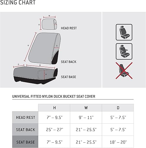 Miniatura 6 de Hooey Funda de asiento de respaldo bajo, protección duradera para asiento de cubo, fundas de asiento fáciles de instalar para automóvil, camión,