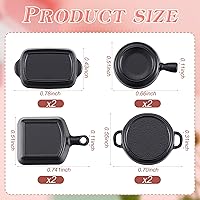 Vista 2 de Skylety 8 Pcs Dollhouse Kitchen Accessories Dollhouse Metal Miniature Pots and Pans Mini Kitchen Stovetop Cookware Christmas Role Play Party