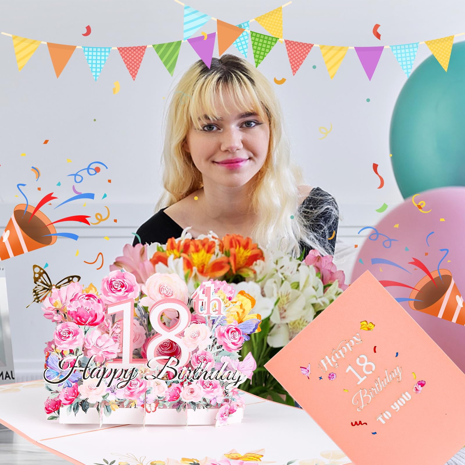 Frase Per Il 18 Compleanno Biglietto Auguri Compleanno 18 Anni 3D Pop Up  Biglietti Auguri Biglietto 18 Anni, image size:1600x1600