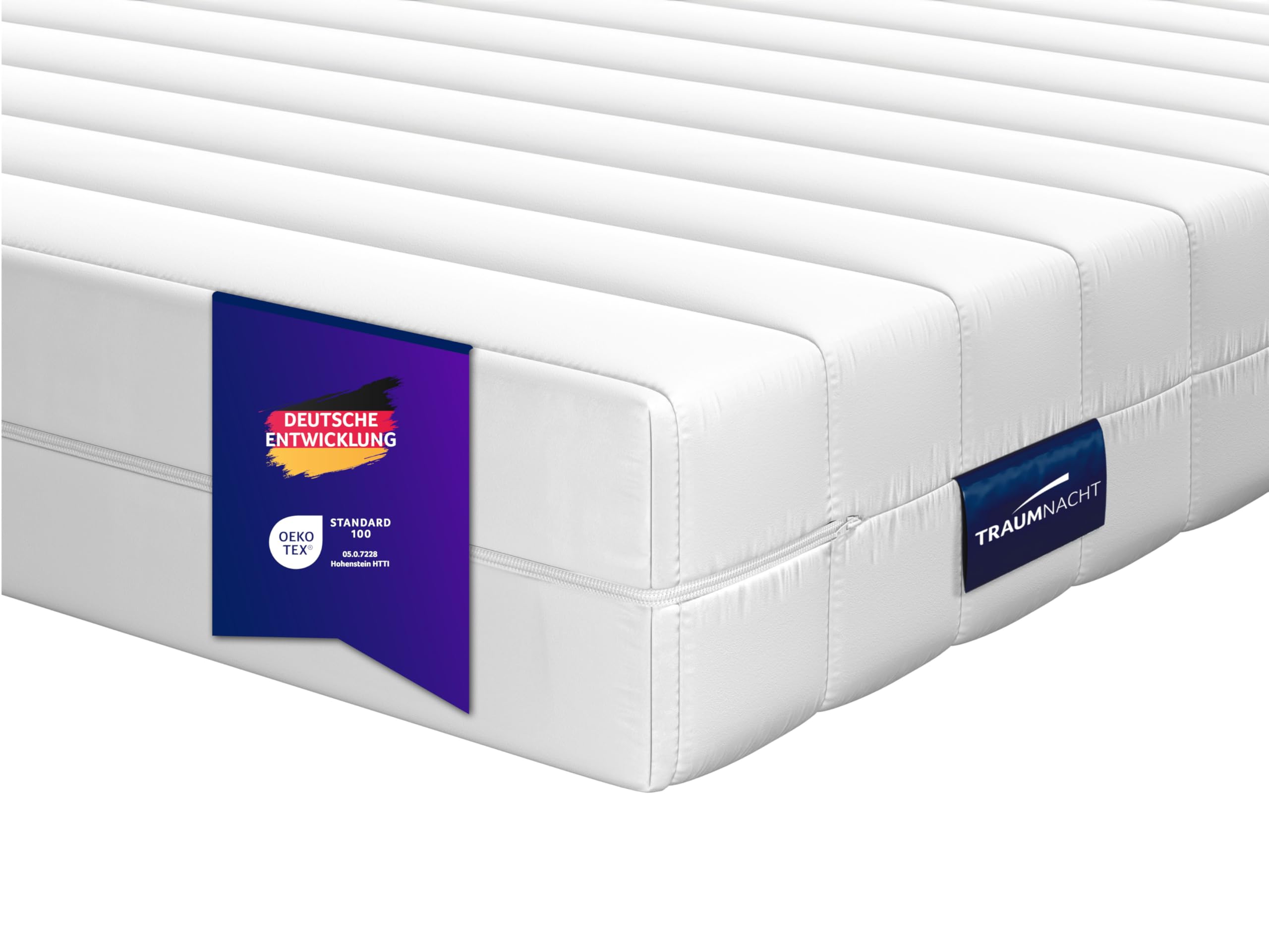 Traumnacht Basic 2 in 1 Duo Kaltschaummatratze orthopädisch 90x200 cm | H2/H3 | 7-Zonen ergonomisch | Öko-Tex Zertifiziert | 12 cm Höhe | Deutscher Qualitätsstandard
