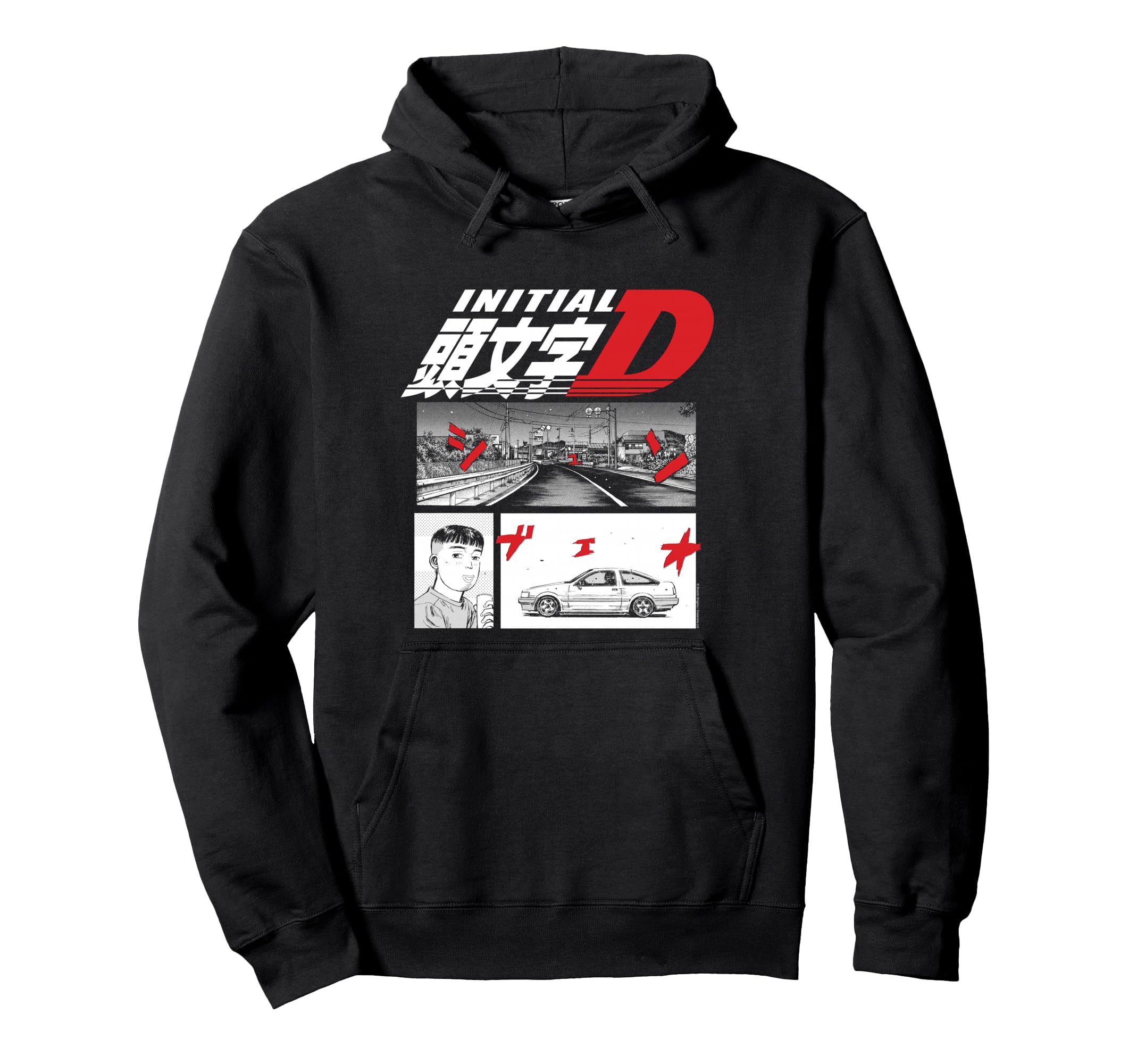 トップス INITIAL D HOODIE BLACK L 71jHJ-g3DQL.jpg