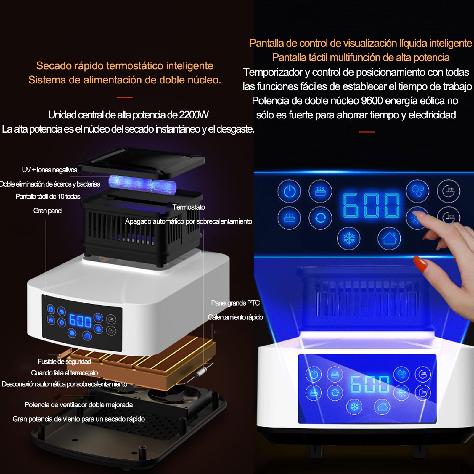 Secadora portatil ropa,tendedero secador de ropa electrico Capacidad de 30kg, Temporizador de 240 Min y Función de Calefacción PTC, Reducción de Ruido