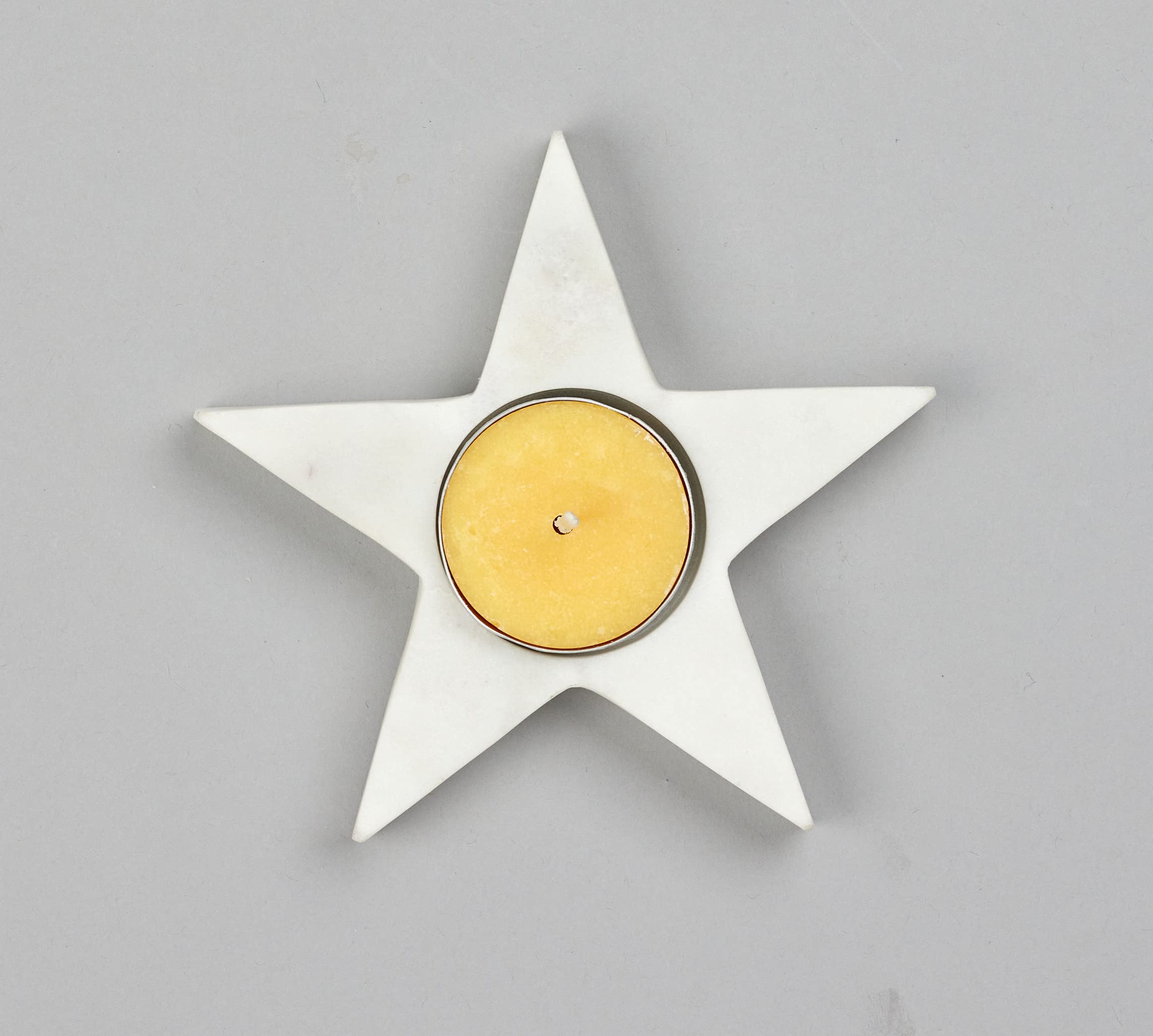 Stone Essential Star Shape Marble Tea Light Candle Holder/Home Table Decoration/Perfect Return Gift/Diwali Decor - Image 2 thumbnail