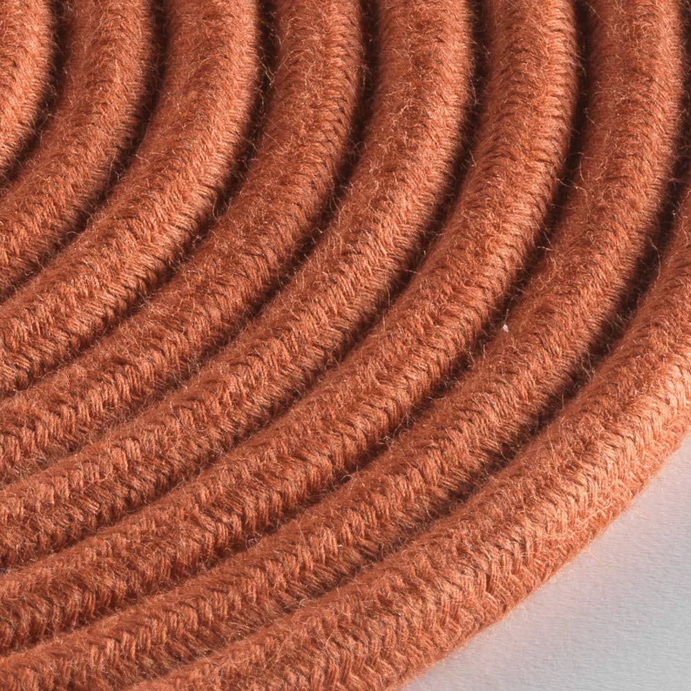 Klartext, Light Round Textile Cable for Lighting 3 x 0.75 mm, Brick Cotton - Image 2