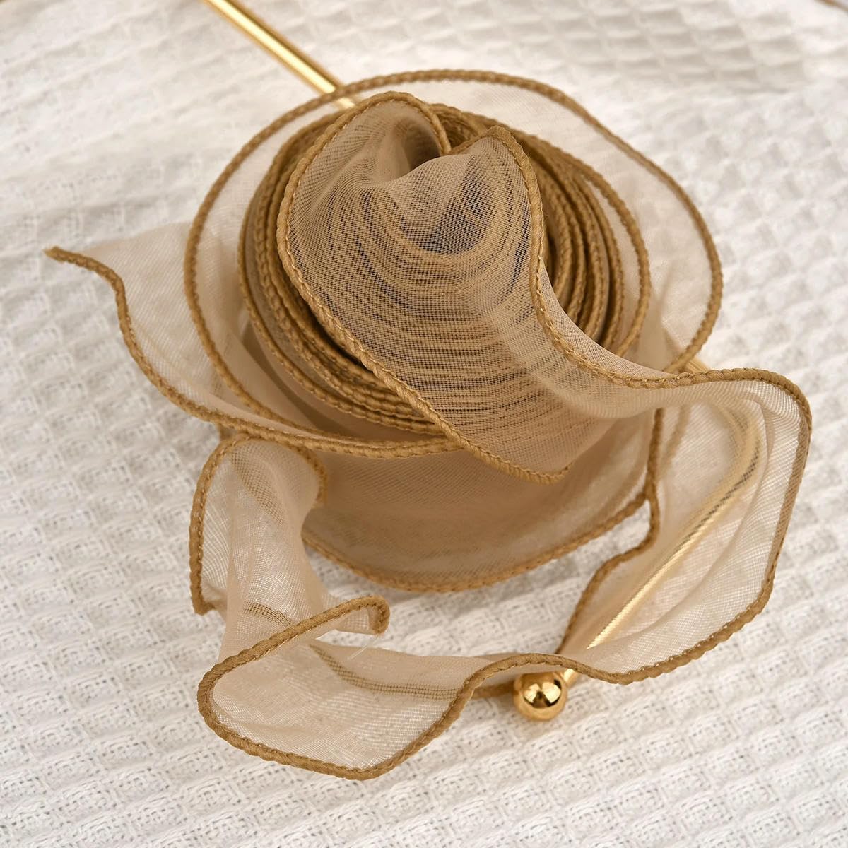 VICIYOO 4cm Fishtail Organza Yarn Ribbon Wave Edge Lace DIY Bouquet Packaging Bow Wedding Decoration Sewing Fabric Decor