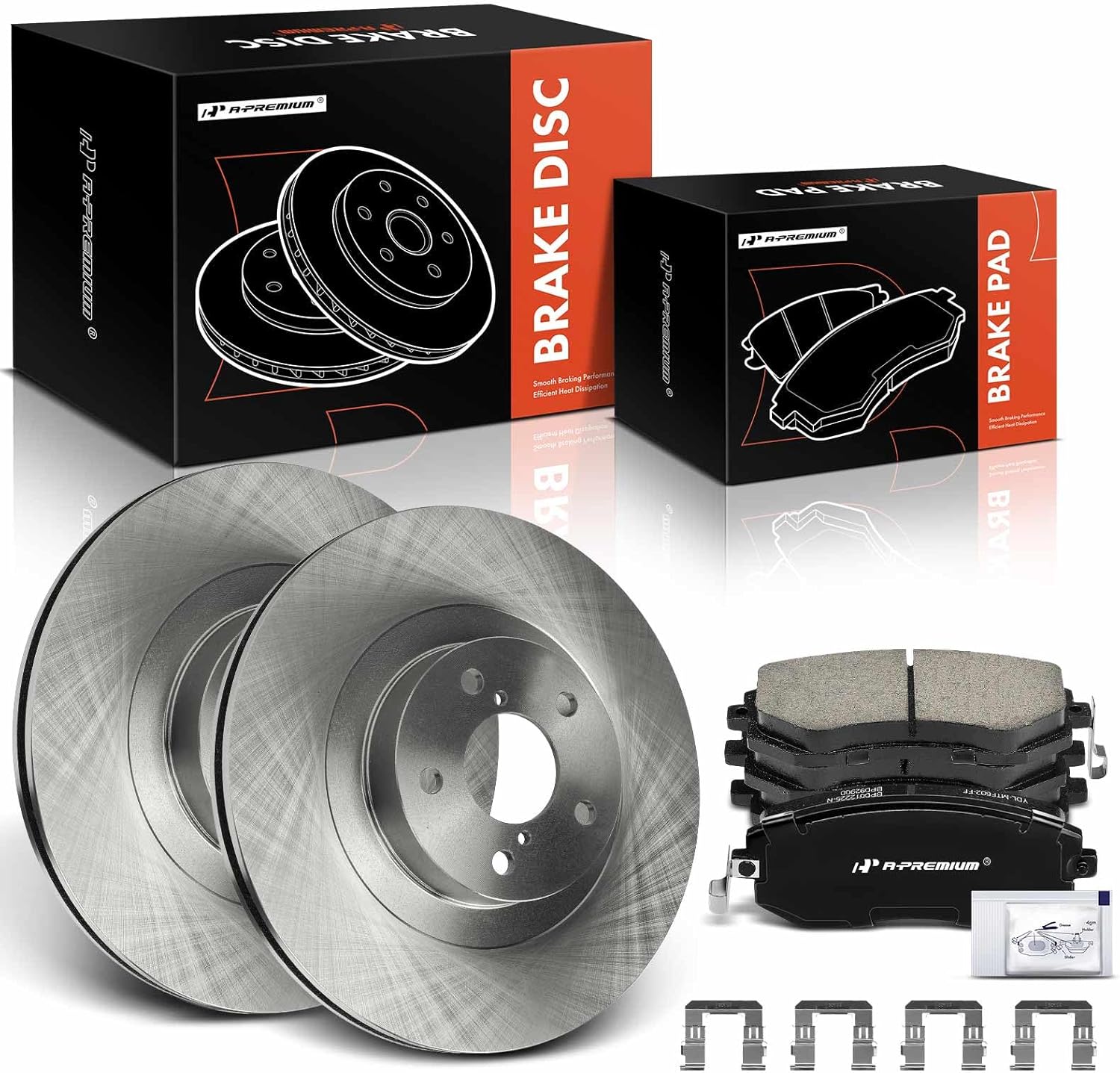 A-Premium Front Vented Brake Rotor and Ceramic Pad Kit for Subaru
