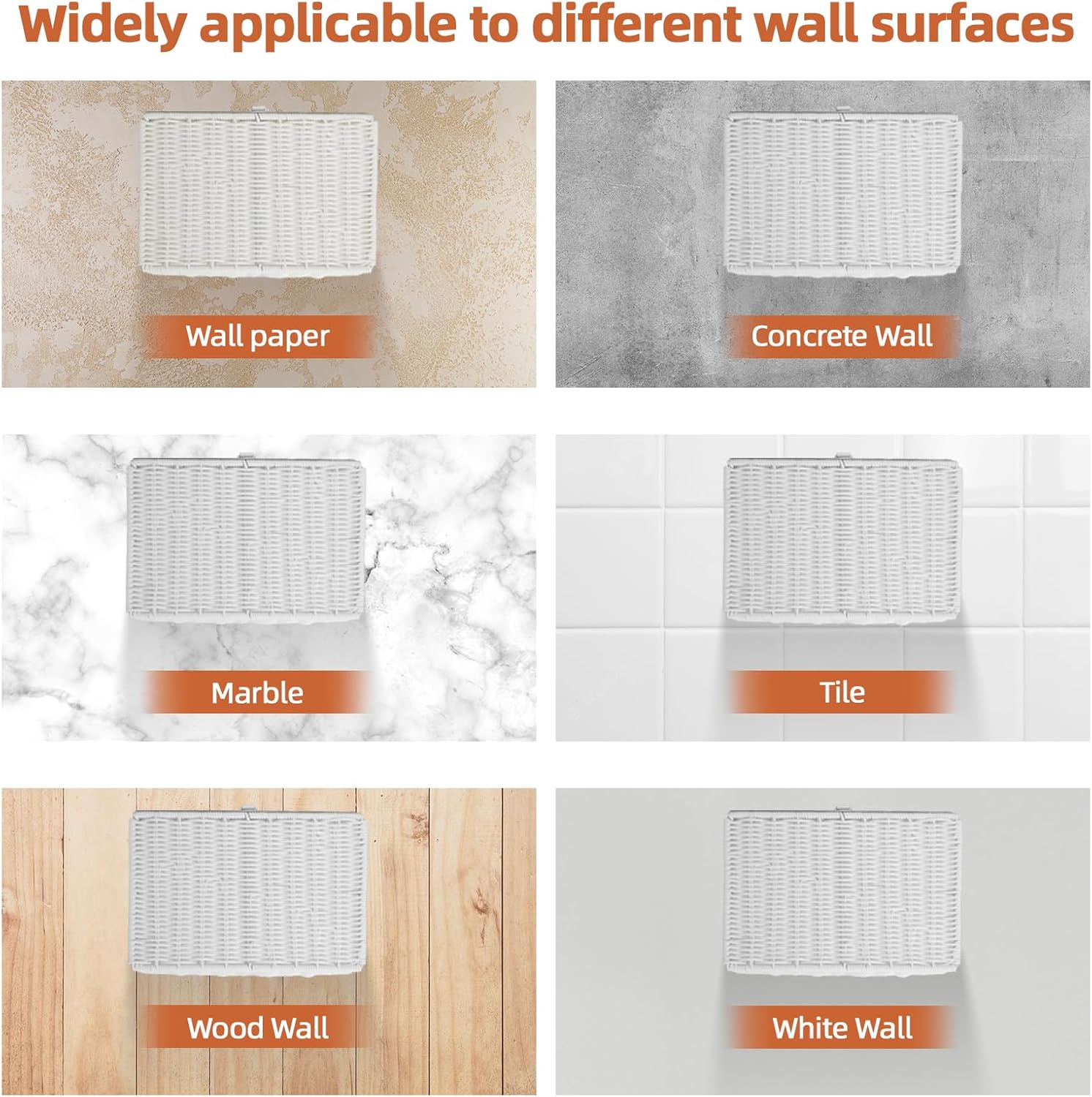 Doorbell Chime Cover Box Only,Special Imitation Rattan Design Door bell Cover Box for Wall inside,Easy Installation Decorative Doorbell Cover Box Plate 9.85”L x 6.29"W x 2.75”D (White)