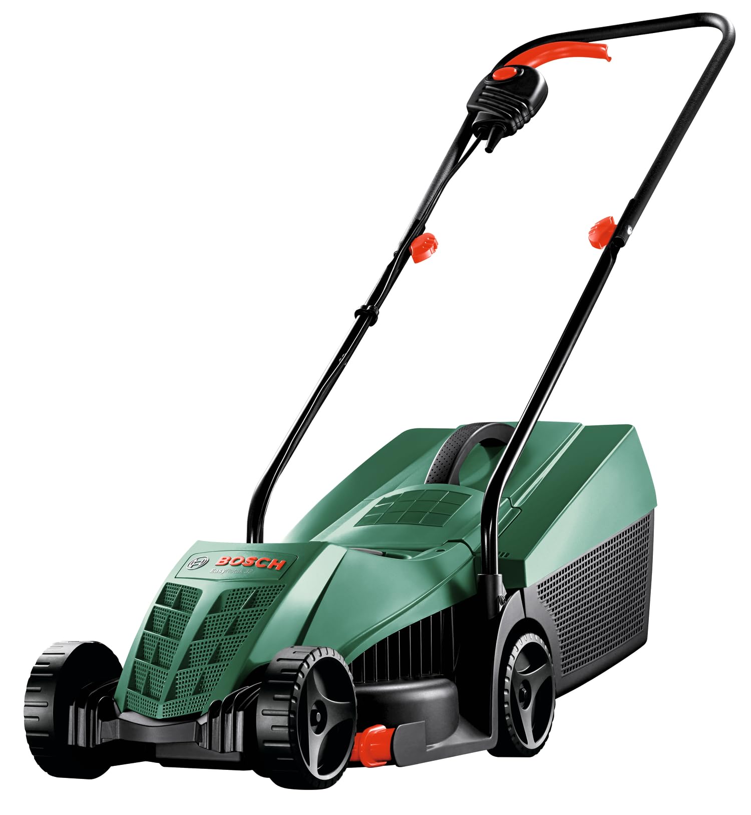 Bosch - Cortacésped con Cable EasyRotak 32-220 (Potencia del Motor de 1200 W, Ancho de Corte: 32 cm, Caja de césped de 31 litros, Hoja Afilada Extra de 32 cm, Adecuada para Cortar rápida y fácil con