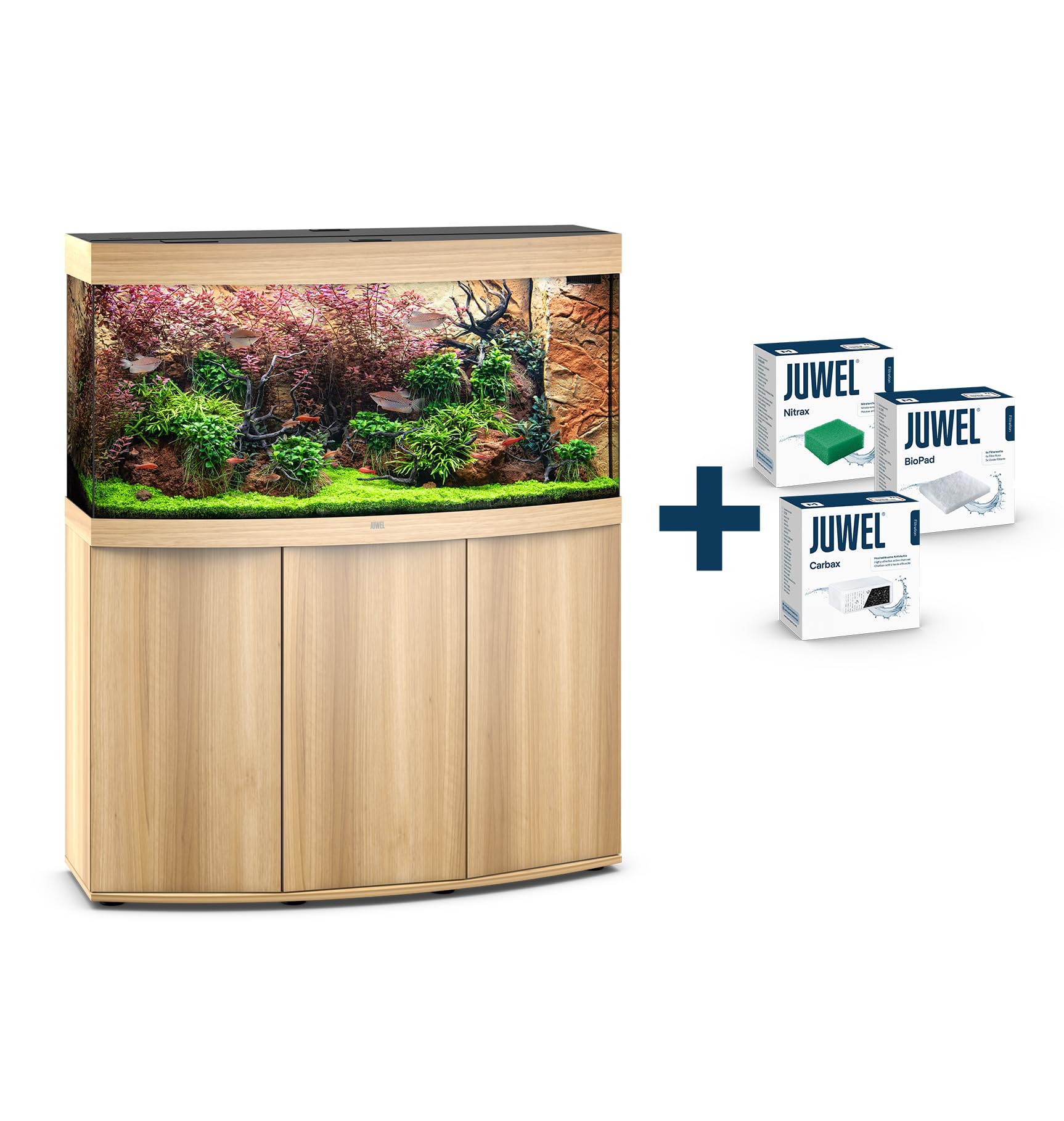 JUWEL Aquarium - Vision 260 Kombination Helles Holz Premium-Bundle
