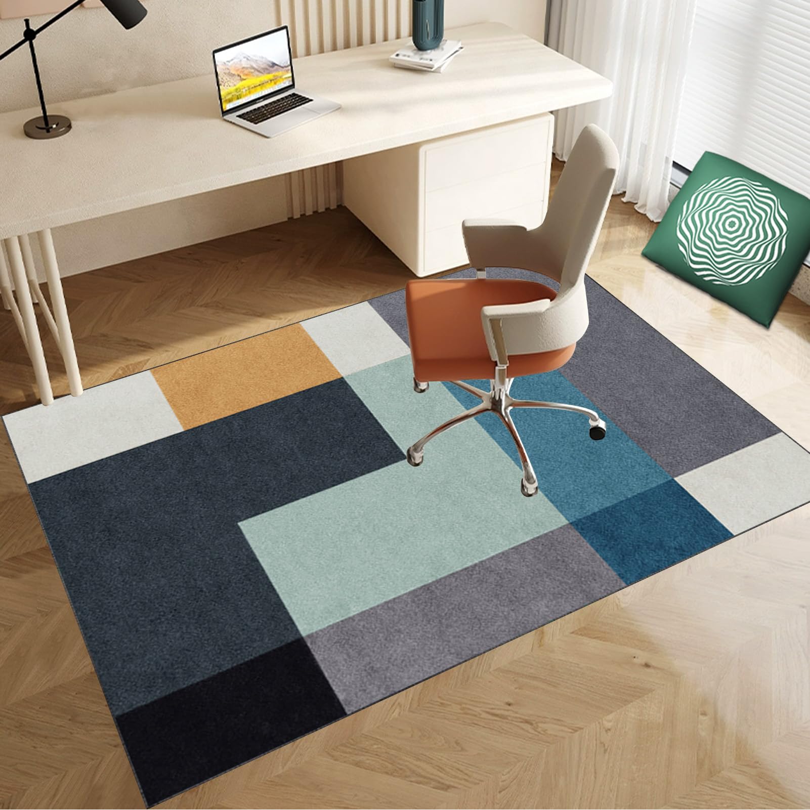 Office Chair Mat for Carpet and Hardwood Floors - 110 x 150 cm Non-slip Gaming Chair Mat - Carpet Protector for Computer Desk - Home Office and Gaming Room Decor