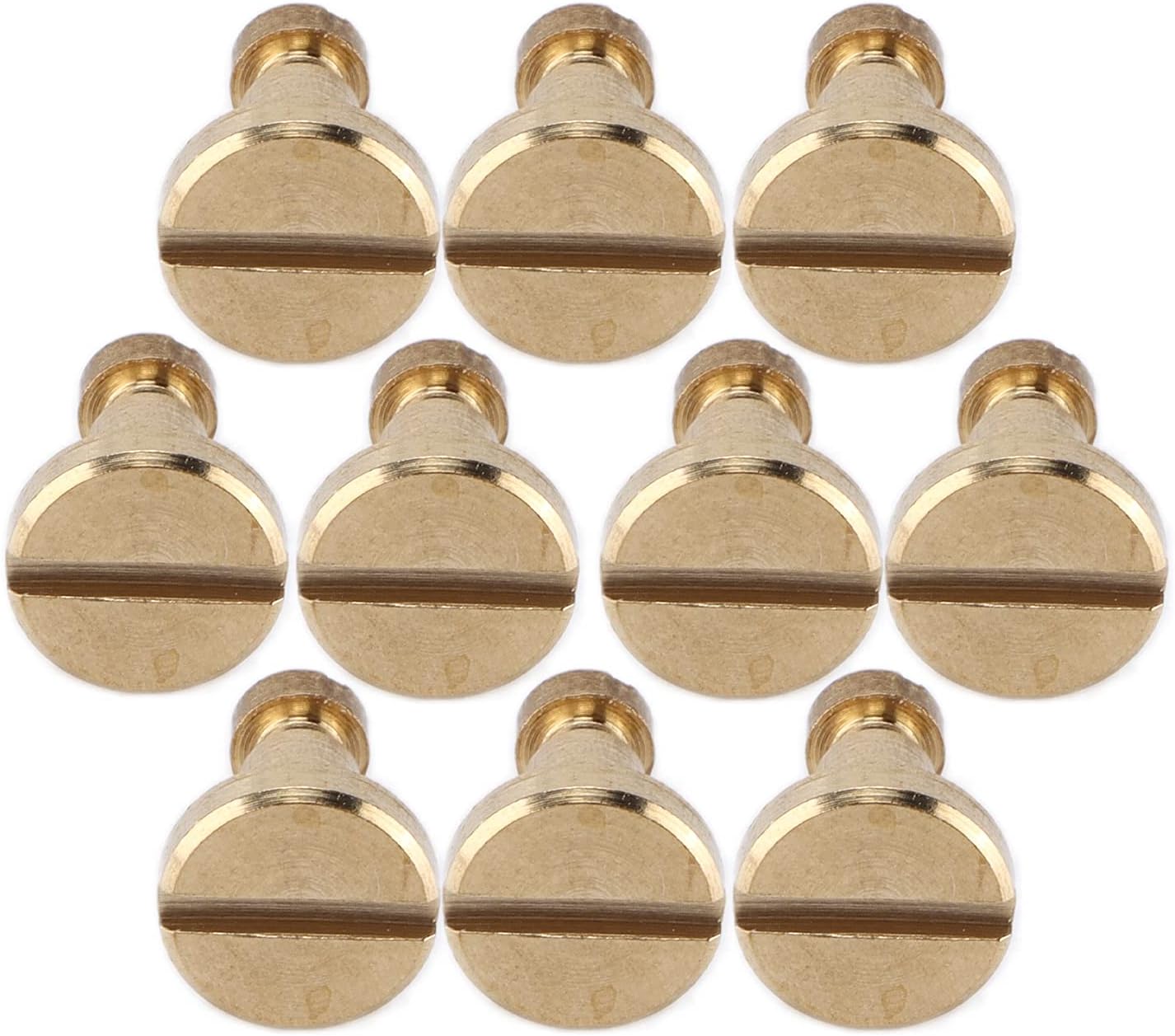 DIY Ledger for Leather Craf, 10 Sets Book Binding Screw Metal Nail Rivet Studs with 10 X Book Binding Screw for Leather Bracelets(6.5x7mm)