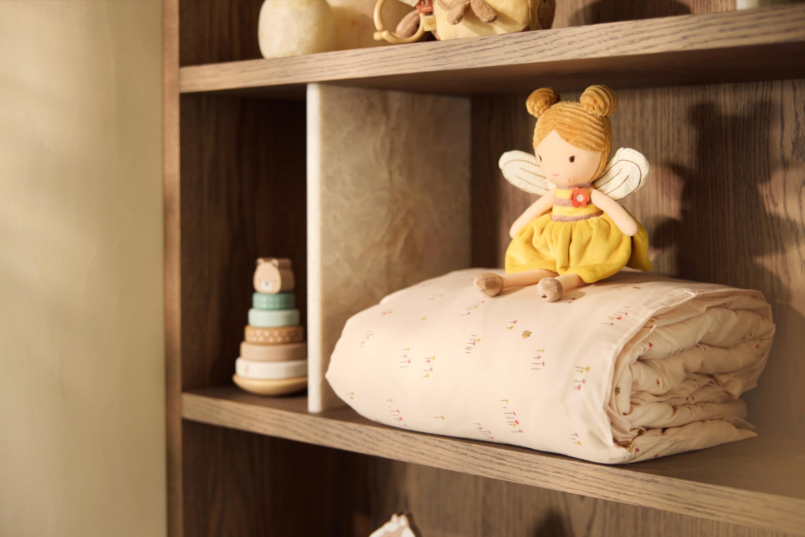 Jollein Parure de lit enfant - Pretty Picnic - 120 x 150 cm - 100% coton - certifiée OEKO-TEX - linge de lit avec taie d’oreiller - set couette enfant - parure de lit