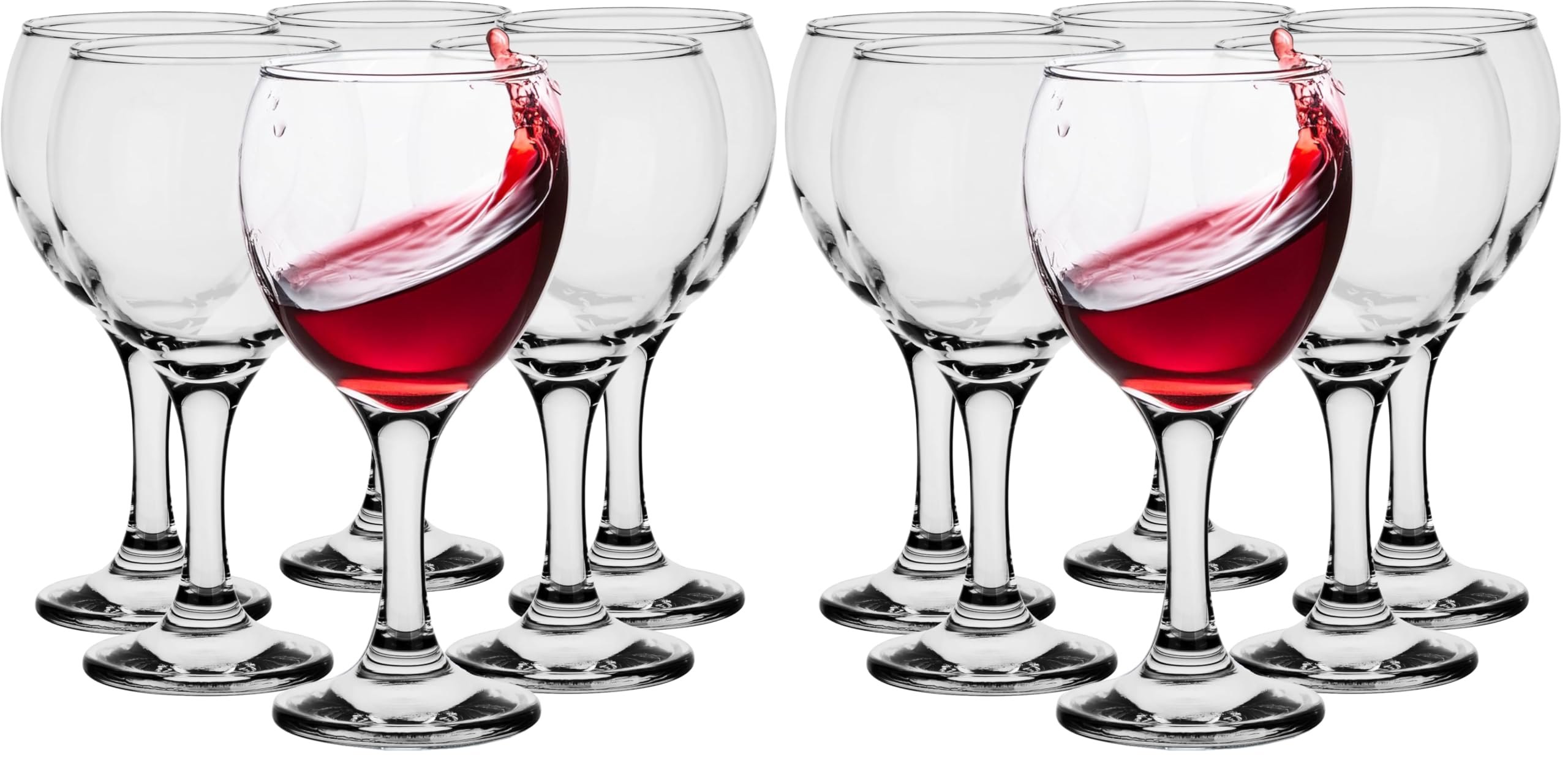 Glasmark KROSNO - Set di 12 bicchieri da vino, vetro con fondo colorato, calici da vino bianco, design originale, forma e stile unici, perfetto per casa, ristoranti