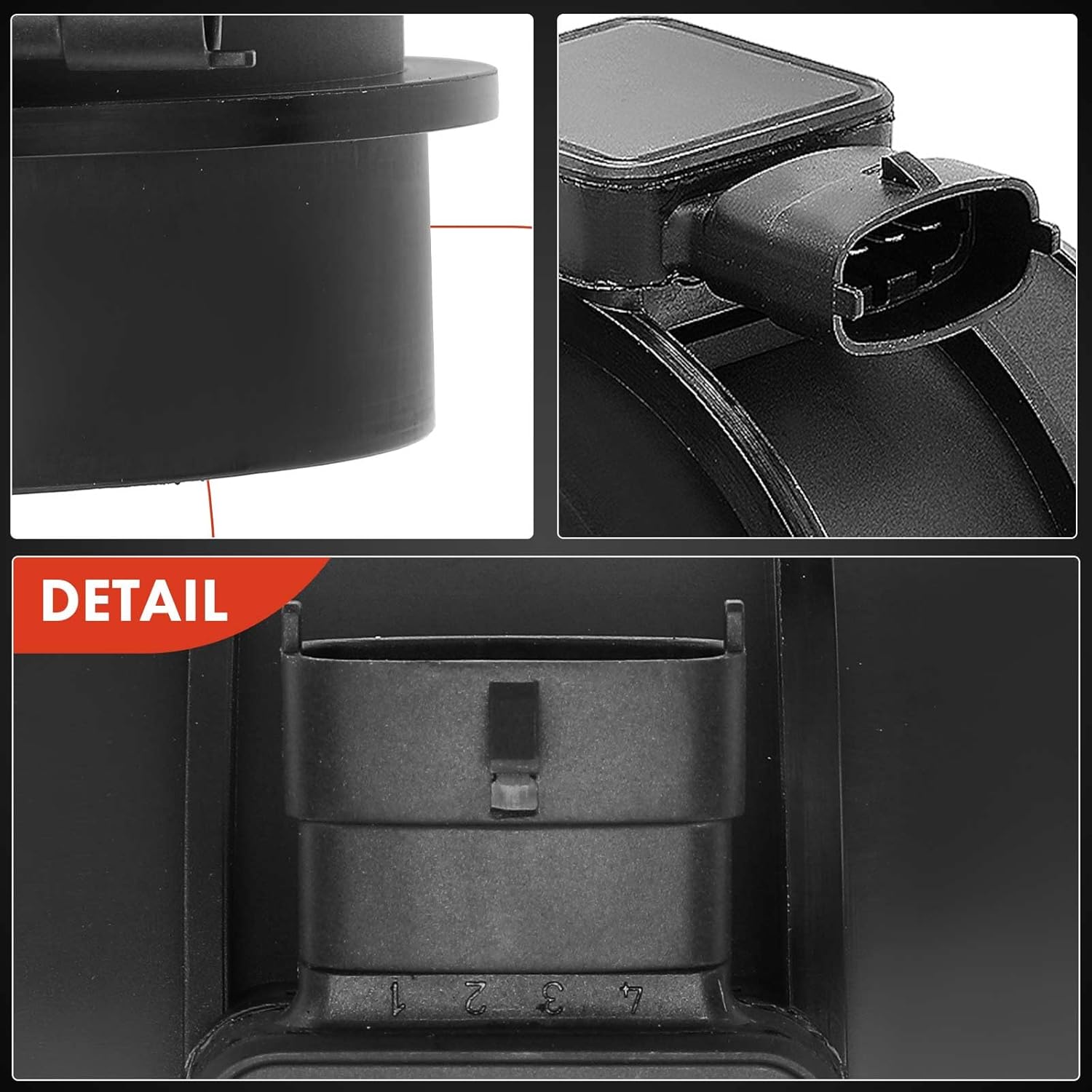 A-Premium Mass Air Flow Sensor Meter [4-Pins] Compatible with Cadillac SRX 2004-2006, STS 2005-2006, V8 4.6L, Replace# 12567377