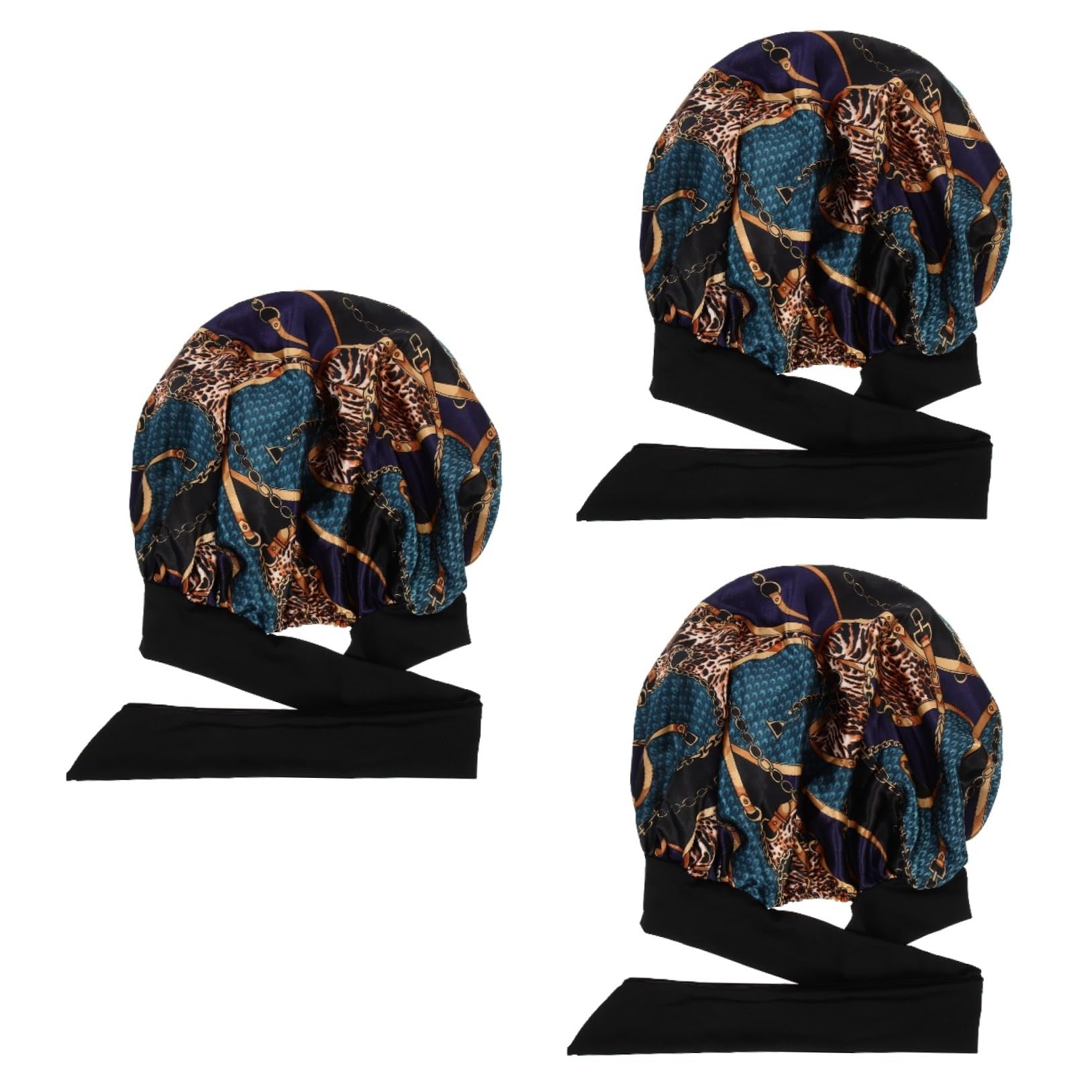 minkissy 3piezas Gorro De Satén Elástico Para Mujer Gorro De Dormir y Transpirable Para Uso Diario y Diseño Práctico y Cómodo