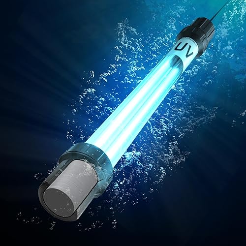 Vista 10 de Luz UV de acuario de 18 W para 100-1000 galones, clarificador de agua de estanque UV para estanque Koi, piscina, spa, tanque de peces grande, luz UV
