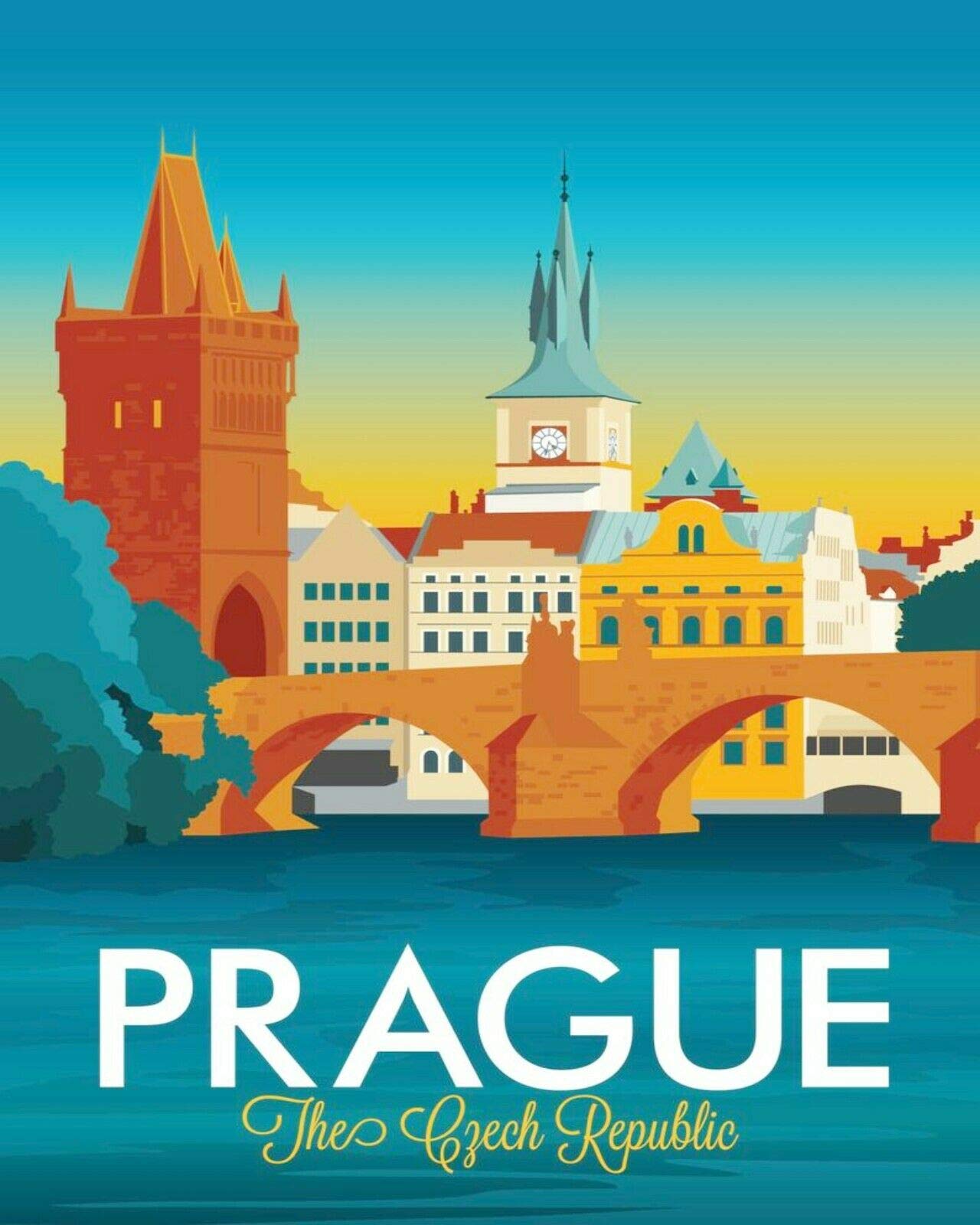 Inga D138 Prague Czech Republic Eu Europe Metal Plaque Tin Sign Other Signs Metal Tin Sign 8X12 Inches