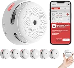 X-Sense 6 x Smoke Detector with Replaceable Battery, Wifi Smoke Detector Compliant with EN14604 App Notifications XS01-WX