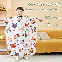 Vista 4 de Capa de peluquería profesional para niños, capa de peluquería profesional con correa ajustable para el cuello, capa de corte de cabello con champú