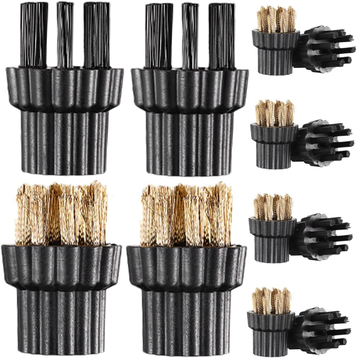 GALPADA 12pcs Multi Function Steam Cleaning Machine Brush Heads for Household and Industrial Use High Grade Material with Hardness Bristles Suitable for Tools Electronics Aviation