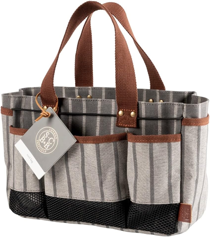 Sophie Conran Burgon & Ball Garden Tool Storage Bag with 8 Pockets, Grey, 30 x 20 x 15 cm - Image 5