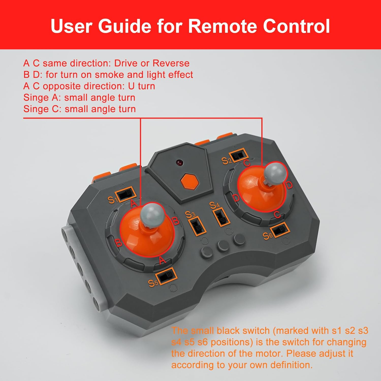 Remote Control Motor Upgrade Kit for Lego Mario Kart 72037 – 2 Motors, Rechargeable Battery & Controller Included – Power Pack Only, Model Not Included