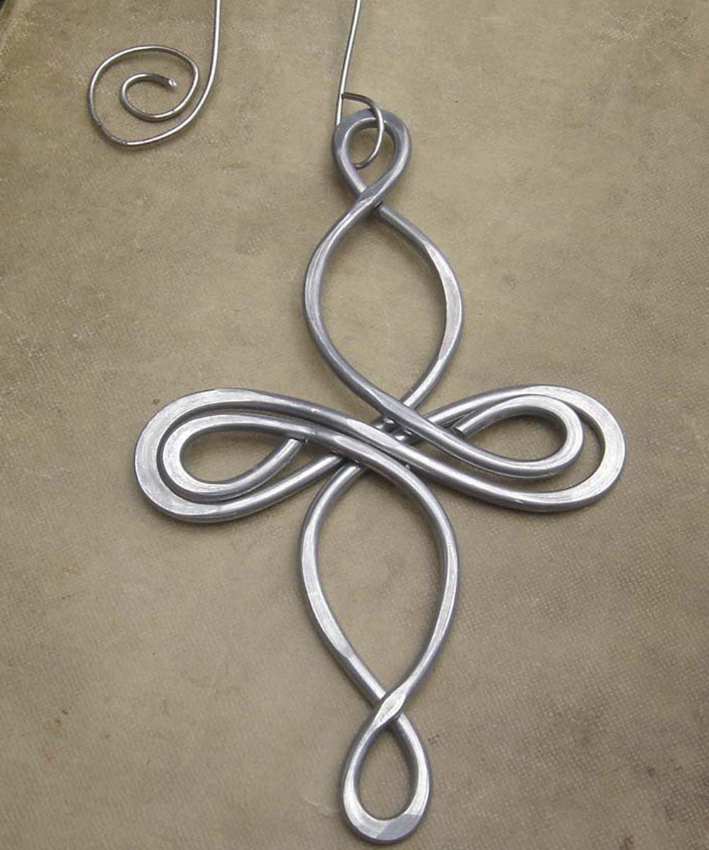 Celtic Cross Infinity Christmas Tree Ornament Handmade in Oregon USA, Christian Gift : Handmade Products