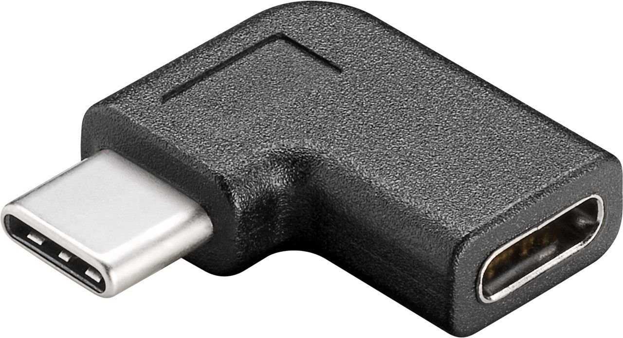 PremiumCord Adapter USB 3.1 C Male to C Female 90° Curved