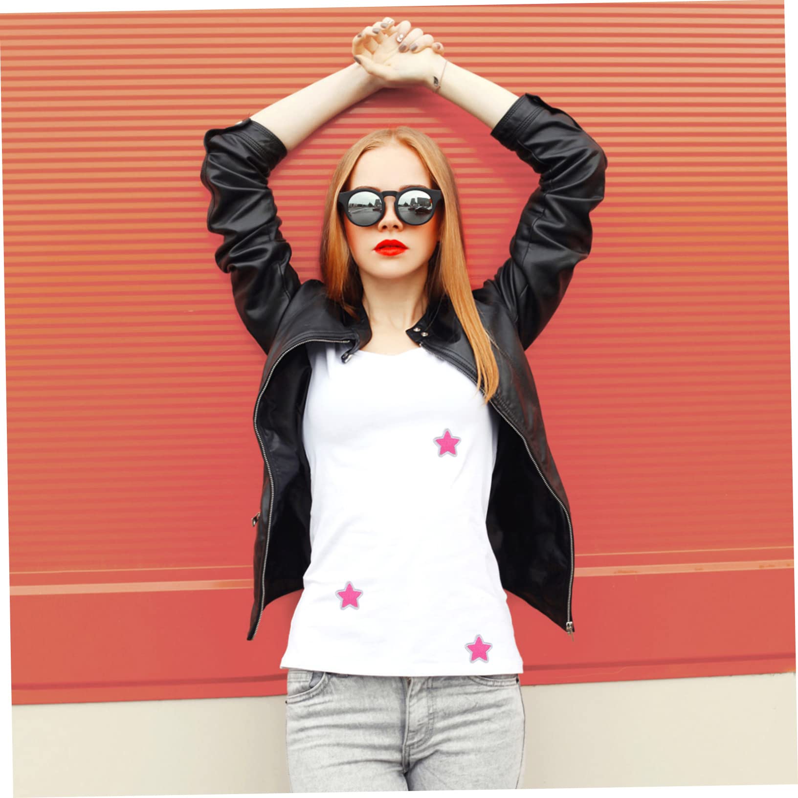 STOBOK 100pezzi Patches Ricamati Adesivi Per Abbigliamento Toppe Forma Di Stella Per Decorazione e Riparazione Per Vestiti e Zaini