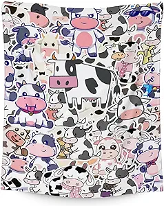 Mercuryelf Cow Throw Blanket - Soft, Fuzzy & Warm - 30x40 Inches Small Blankets for Lap, Crib - Cute Throws Gift for Kids