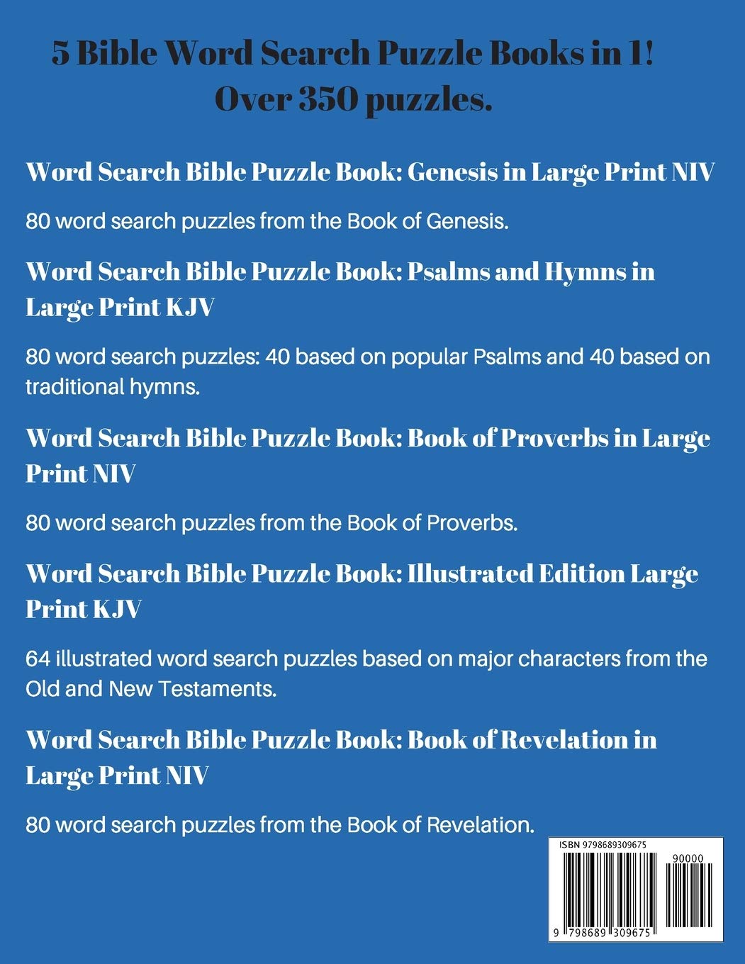 Word Search Bible Puzzle Book: The Complete Collection | Genesis + Psalms and Hymns + Proverbs + Illustrated + Revelation