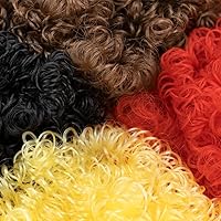 Vista 6 de Hygloss Cabello Rizado de Muñeca de 16 oz para Manualidades Surtido - Cabello Sintético Premium para Hacer Muñecas, Marionetas y Proyectos de Artes