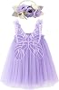 BGFKS Layered Butterfly Tulle Tutu Dress for Baby Girls,Toddler Girl Princess Dress with Flower Headband
