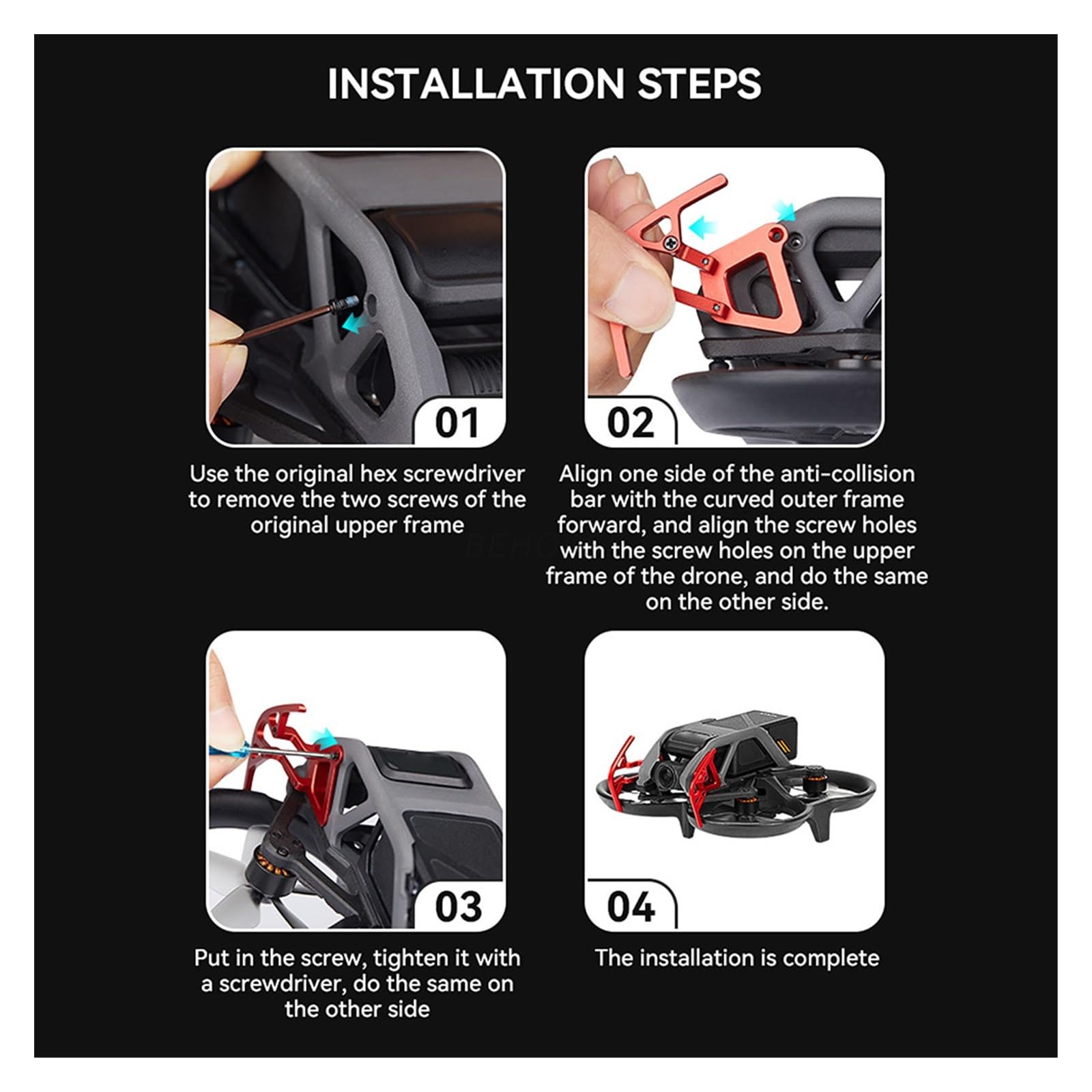 ANCLLO Drone Pare-Chocs Cardan Objectif Anti-Collision Caméra