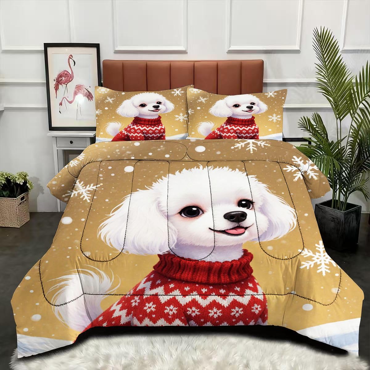 Couette 160x200 cm Chien lavable en machine pour éliminer les allergies