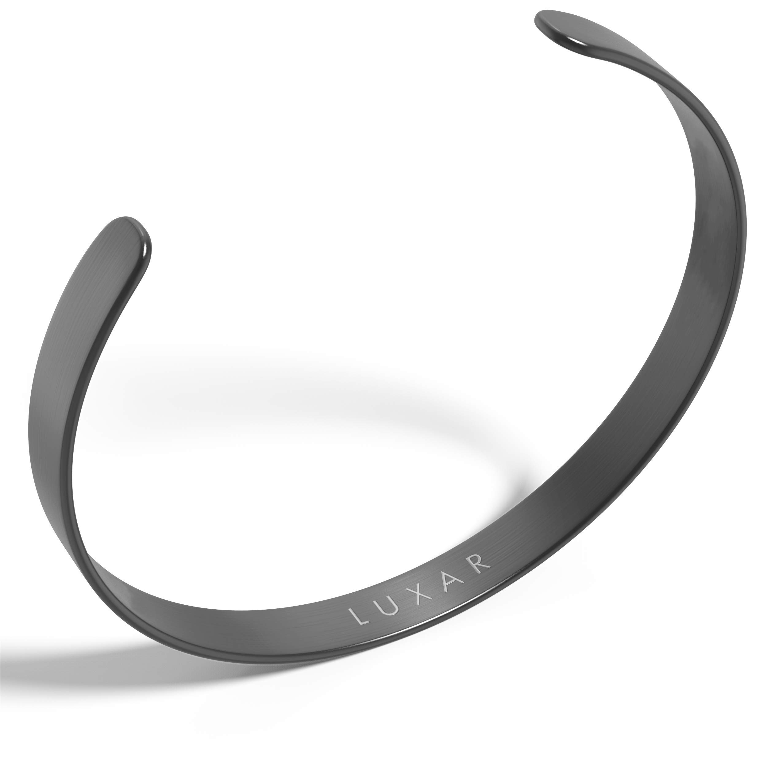 LUXARMen's Titanium Cuff Bracelet | Solid Titanium Minimalist Bracelet Designed for Men | Available in Medium and Large Sizes | Explore The Collection