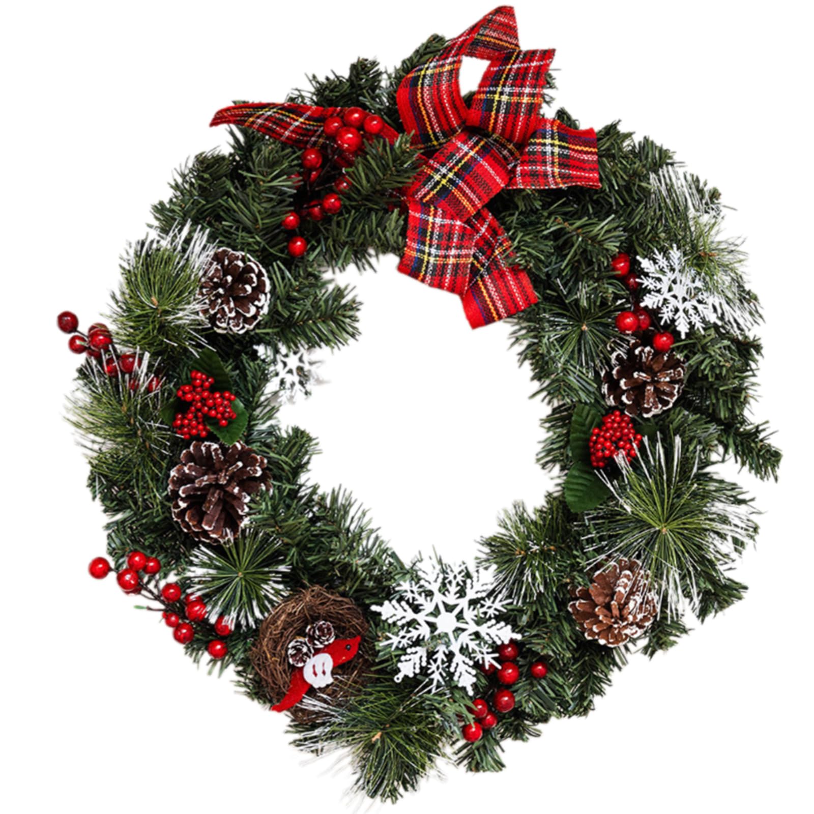 Tsophreniq Seasonal Christmas Tree Ornament Festival Miniature Wreath Ornament Delicate Desk Shelf Decoration Portable