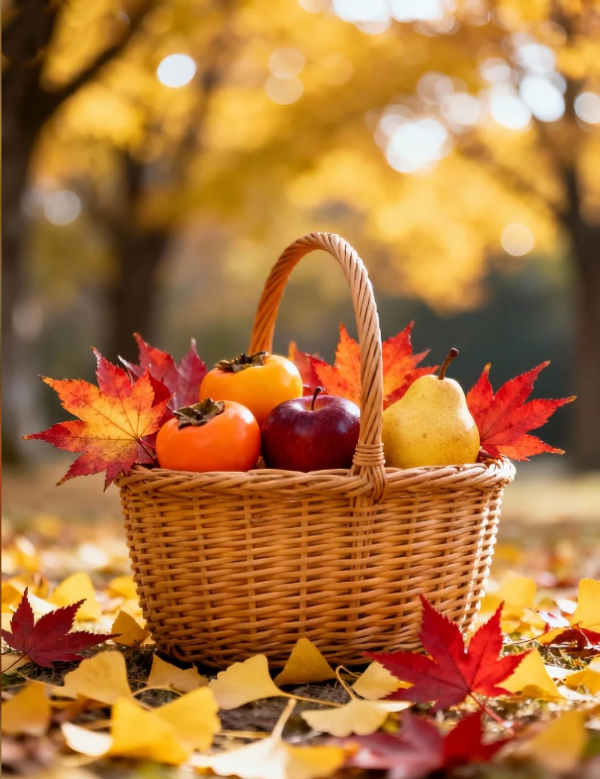 Stithej Women's Multicolored Stamped Cross Stitch Kit Autumn Scenery For Beginner 19.7×15.7 In