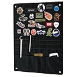 Yzpacc Tactical Patch Display Military Patch Holder Panel Foldable Patch Holder Panel for Military Army, Black(23.6x17.7in/60x45cm)-Vertical