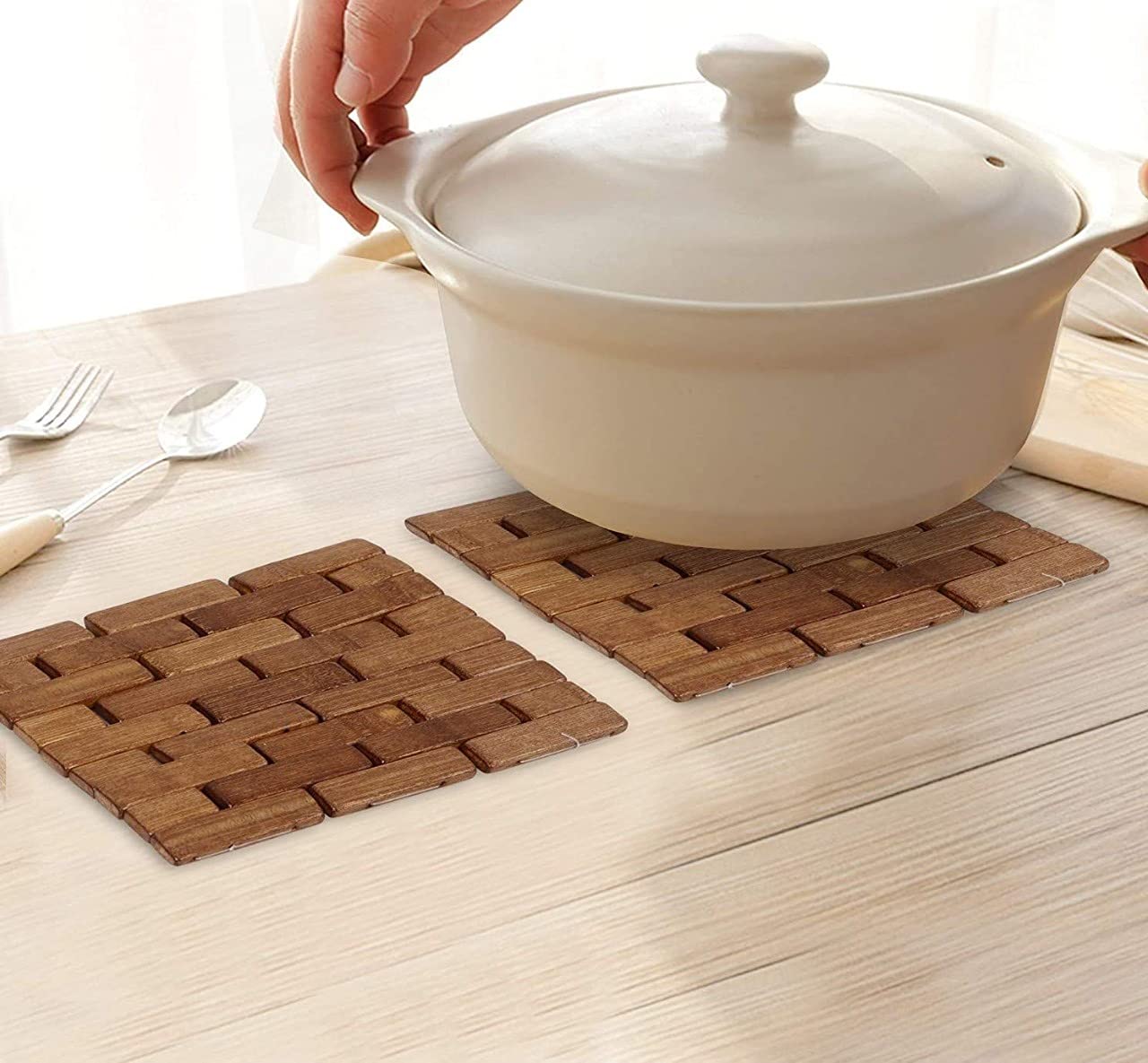 Buy DZYARA™® Square Pot Mat Jali, Square Hot Pot Holder Mat, Heat