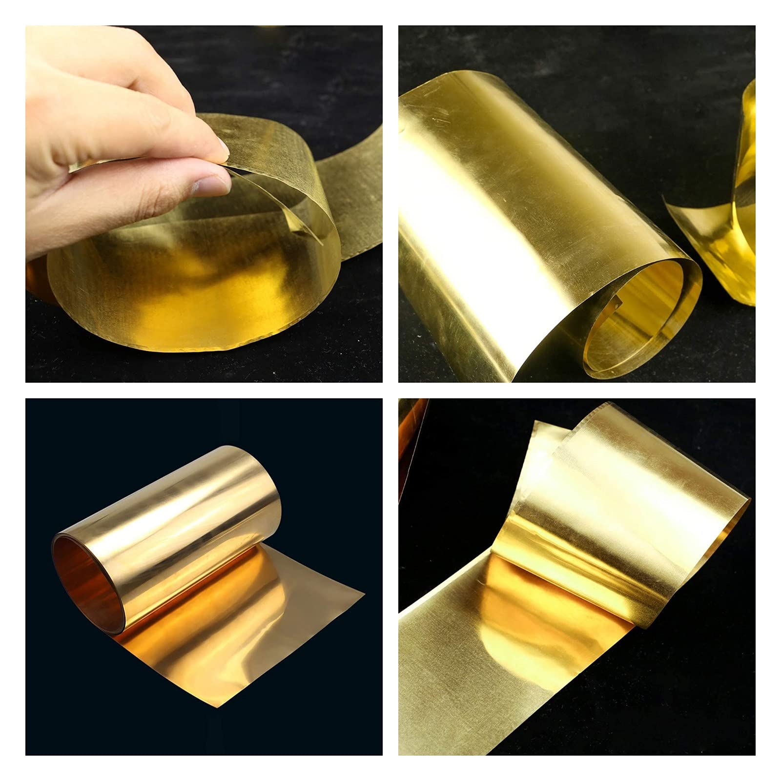 Blachy mosiężne, Arkusze mosiężne, folia metalowa do dekoracji budynków, 0,3x305x1000mm(0.3x305x1000mm)