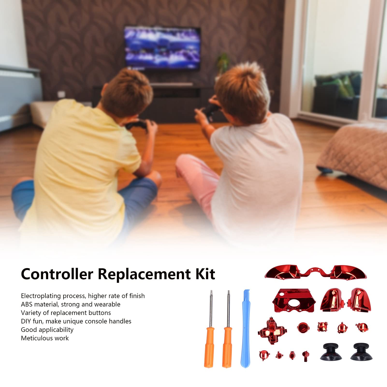 Kit de Bouton de Contrôleur de Jeu de Remplacement LT/RT LB/RB Pièces de Réparation de Bouton avec Jeu de Tournevis pour Contrôleur pour One Elite X1