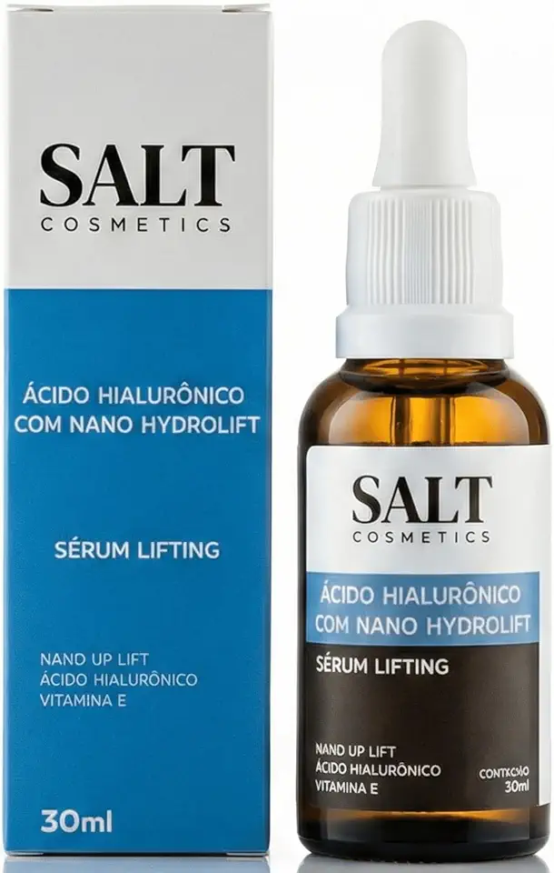 Sérum 10% Ácido Hialurônico + 10% Nano Hydrolift + 1% Vitamina E - Salt Cosmetics