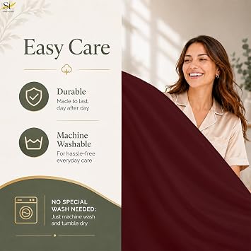 Shreem Linen 6 Piece Queen Sheet Set - 100% Egyptian Cotton Sheets, Hotel Luxury Bedding, 18 Deep Pocket, Cooling Soft Breathable Bed Sheets with 4 Pillowcases, Burgundy Solid