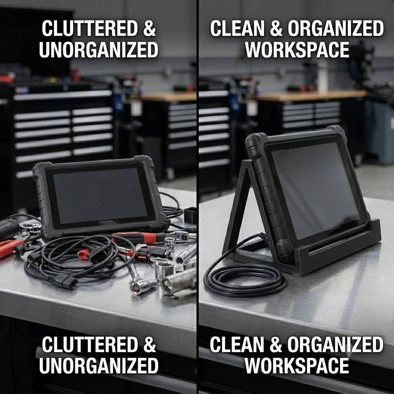 Automotive Scanner Stand Compatible with Autel MaxiSys | Sturdy and Adjustable Tilt Mount | Secure and Organized Workspace-Reduces Clutter