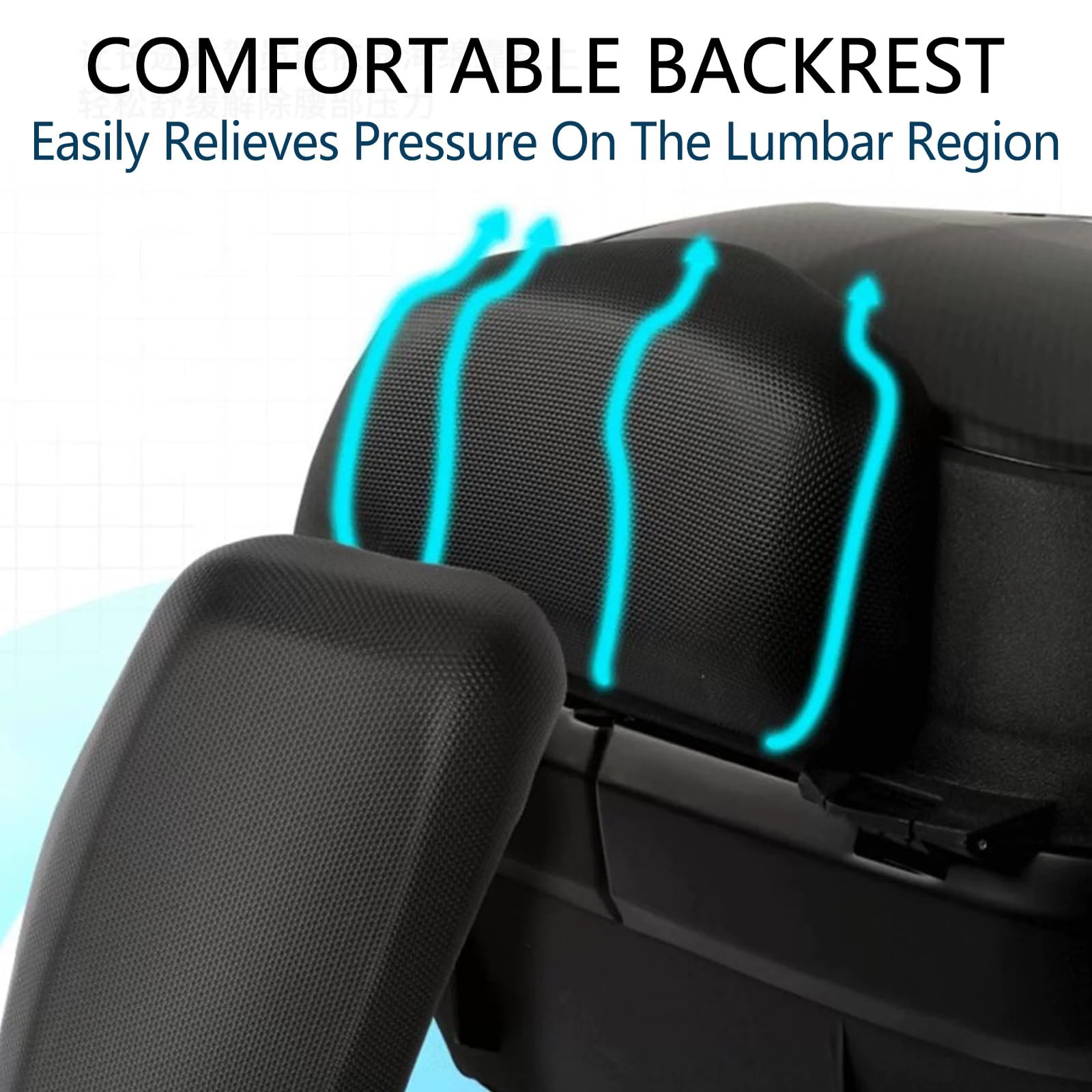 Bauletto Universale per Moto 38L Scatola di Coda Impermeabile per Moto da Viaggio Box di Stoccaggio di Grande capacità con Hardware di Montaggio E Schienale per Riporre Caschi E Guanti(Red)