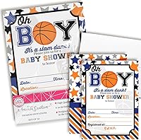 Vista 10 de AmandaCreation - Invitaciones para baby shower con temática de béisbol Little Slugger para niños, 20 tarjetas de relleno de 5 x 7 pulgadas