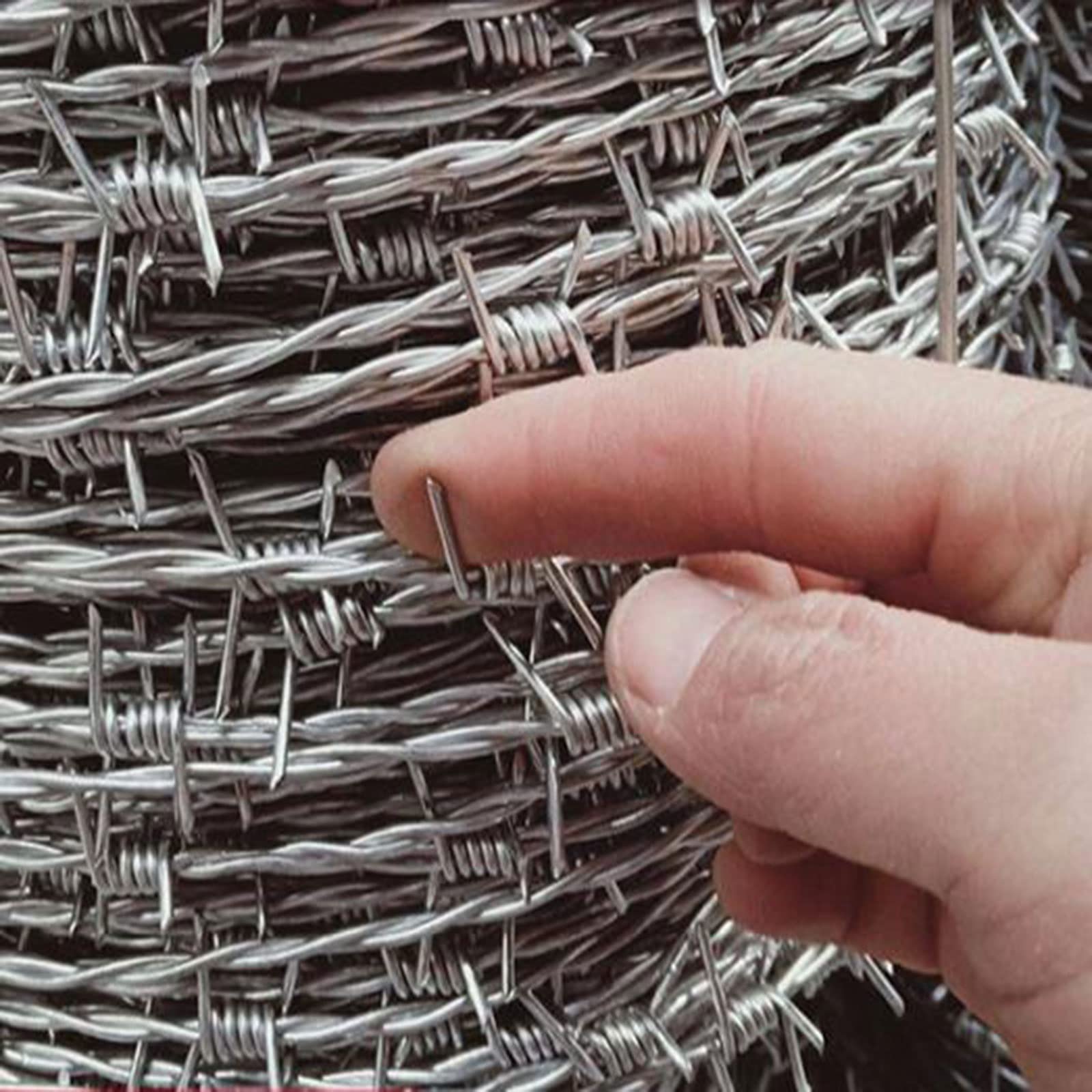 LFFH Malla De Alambre De Metal, Cerca De Alambre De Púas Galvanizada Que No Se Oxida Cerca De Protección De Resistencia A Ácidos Y Álcalis For Áreas Pequeñas De Fábrica (Color : 100M)