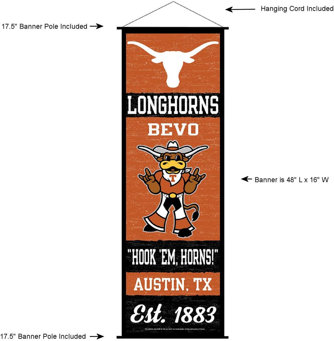Texas Longhorns Banner and Scroll Sign - Image 2